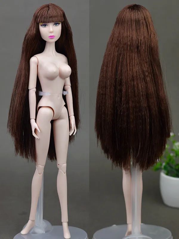 Оригинальная 30 см Обнаженная кукла Синьи королева игрушка Лиза/14 суставов гибкие/длинные прямые челки волосы большая грудь для 1/6 куклы