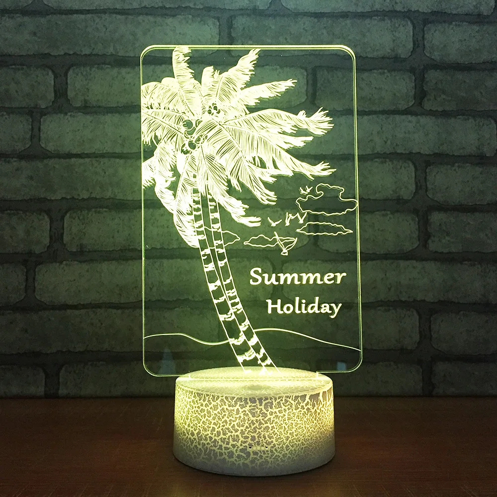

Acrylic 3d Night Table Lamps For Living Room Bedside Decoration 3d Stereo Vision Lamp Creative Usb Night Light