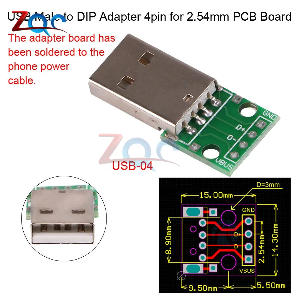 Микро мини usb USB A папа 2 0 3 гнездо B разъем интерфейс к 54 мм DIP PCB адаптер конвертер
