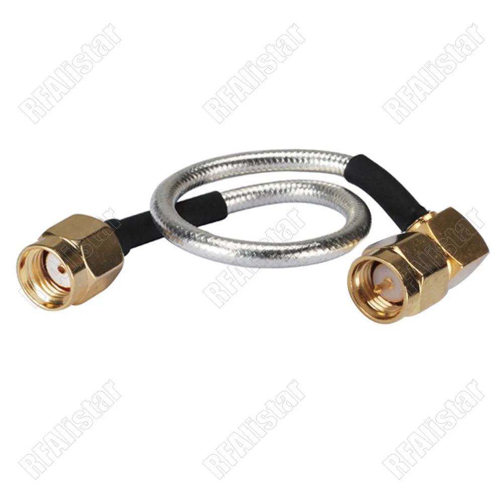 SMA Male правый угол к RP-SMA RG405 полу-гибкий 0 086 &quotRF RG-405 адаптер коаксиальный кабель