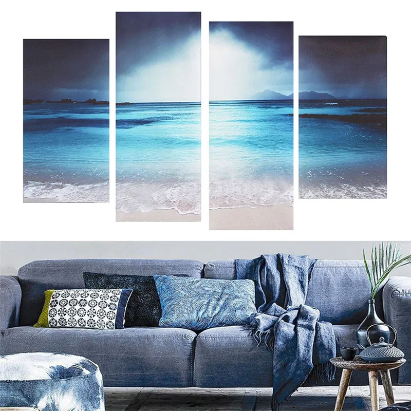 

New arrival modular Modern Home Decor Canvas Art Abstract Oil Painting On Canvas 3 Piece Street Light Tree Figure Walk Wall Pict