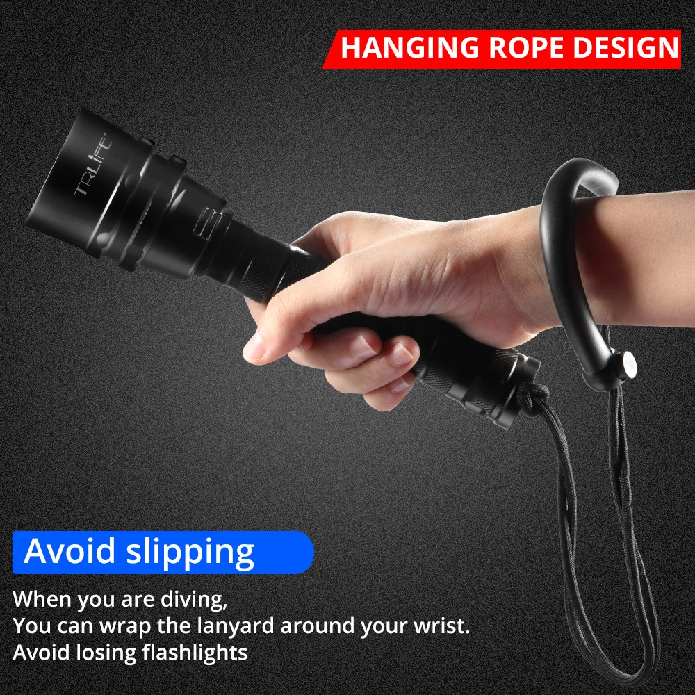 Online Linterna de buceo profesional más brillante XML T6 L2 linterna de buceo portátil 200M impermeable IPX8 18650 linternas