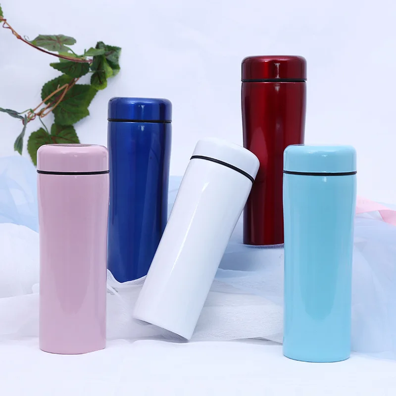 

VILEAD Brief Stainless Steel Thermos Vacuum Flask Insulated Water Bottle Drinking Cup Business Gift Hot Water Cup for Students