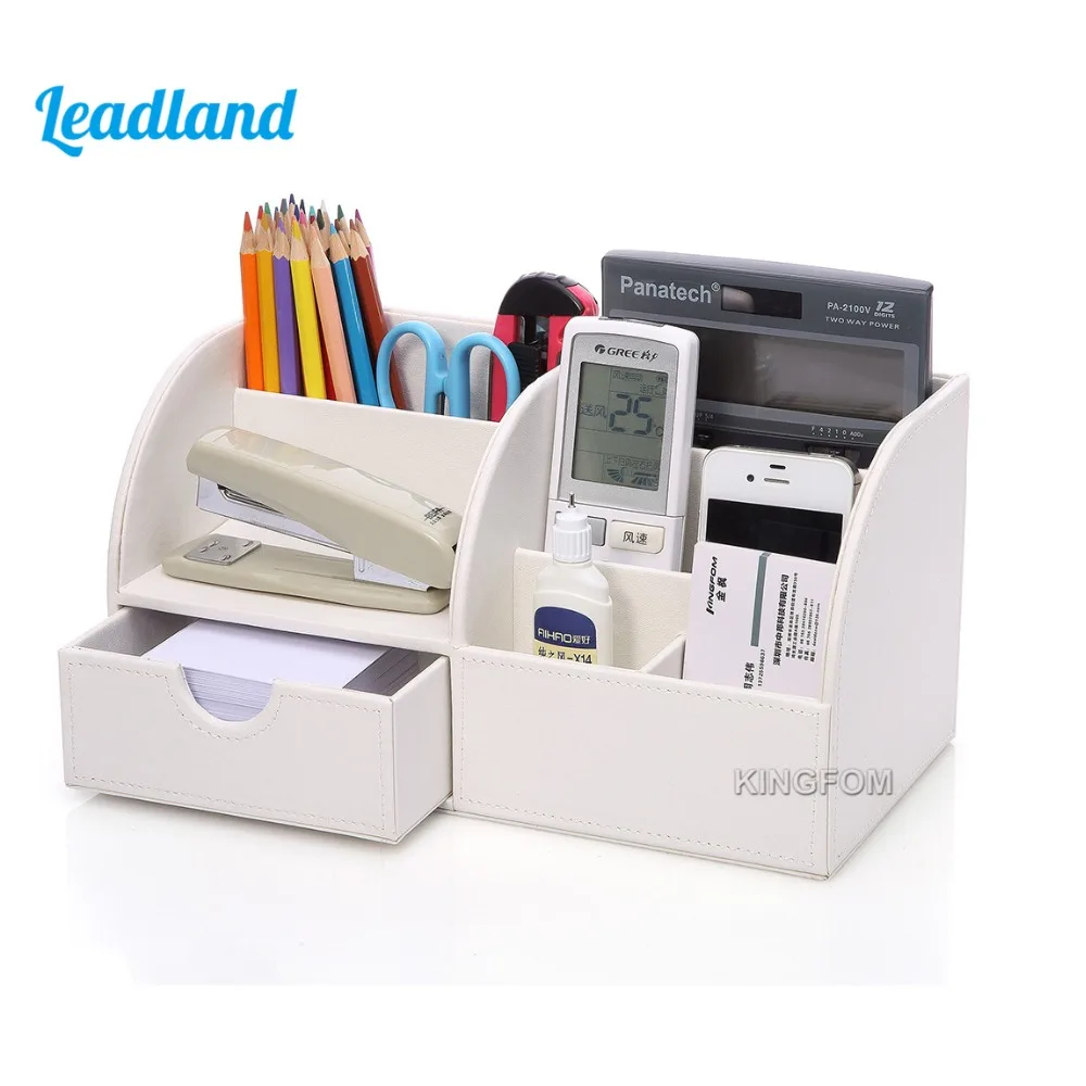 Большой органайзер для ручек и карандашей из ПУ кожи 6 отделений|stationery container|pen