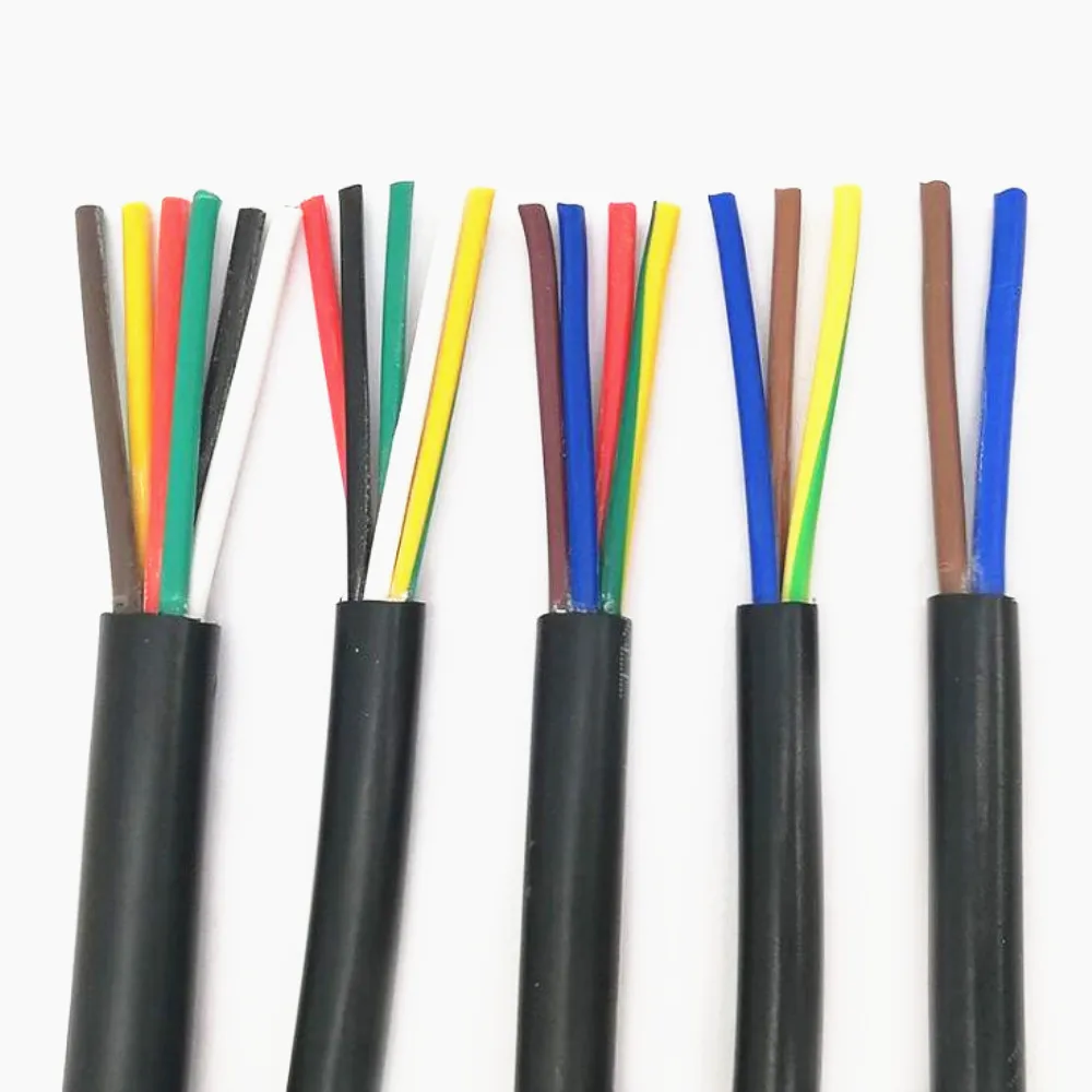 15 AWG 1.5MM2 RVV 2/3/4/5/6/7/8/10/12/14/16/18 ядер шпильки Медный провод электрический кабель RVV черного цвета