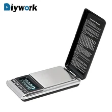 DIYWORK 200g/0,01g LCD joyas electrónicas Joyeria escalas de precisión Ponderación de peso del bolsillo del diamante escala Mini Digital