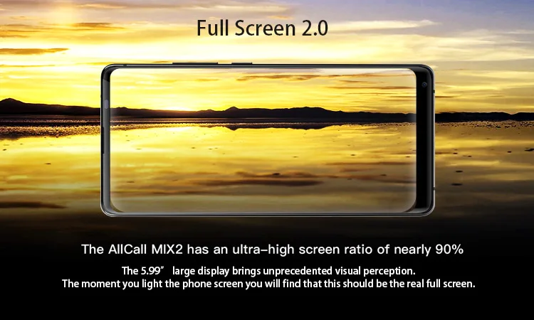 ALLCALL MIX2 6GB RAM 64GB ROM Helio P23 MTK6763 2.0GHz Octa Core 5.99 Inch 2.5D FHD+ Full Screen Android 7.1 4G LTE Smartphone