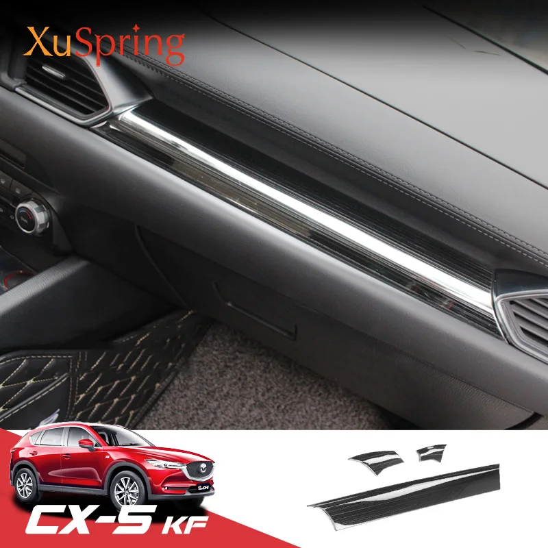 

Car Dashboard Center Control Edge Trim Interior Garnish Sticker Strips Accessories Styling For Mazda CX-5 CX5 2017 2018 2019 KF