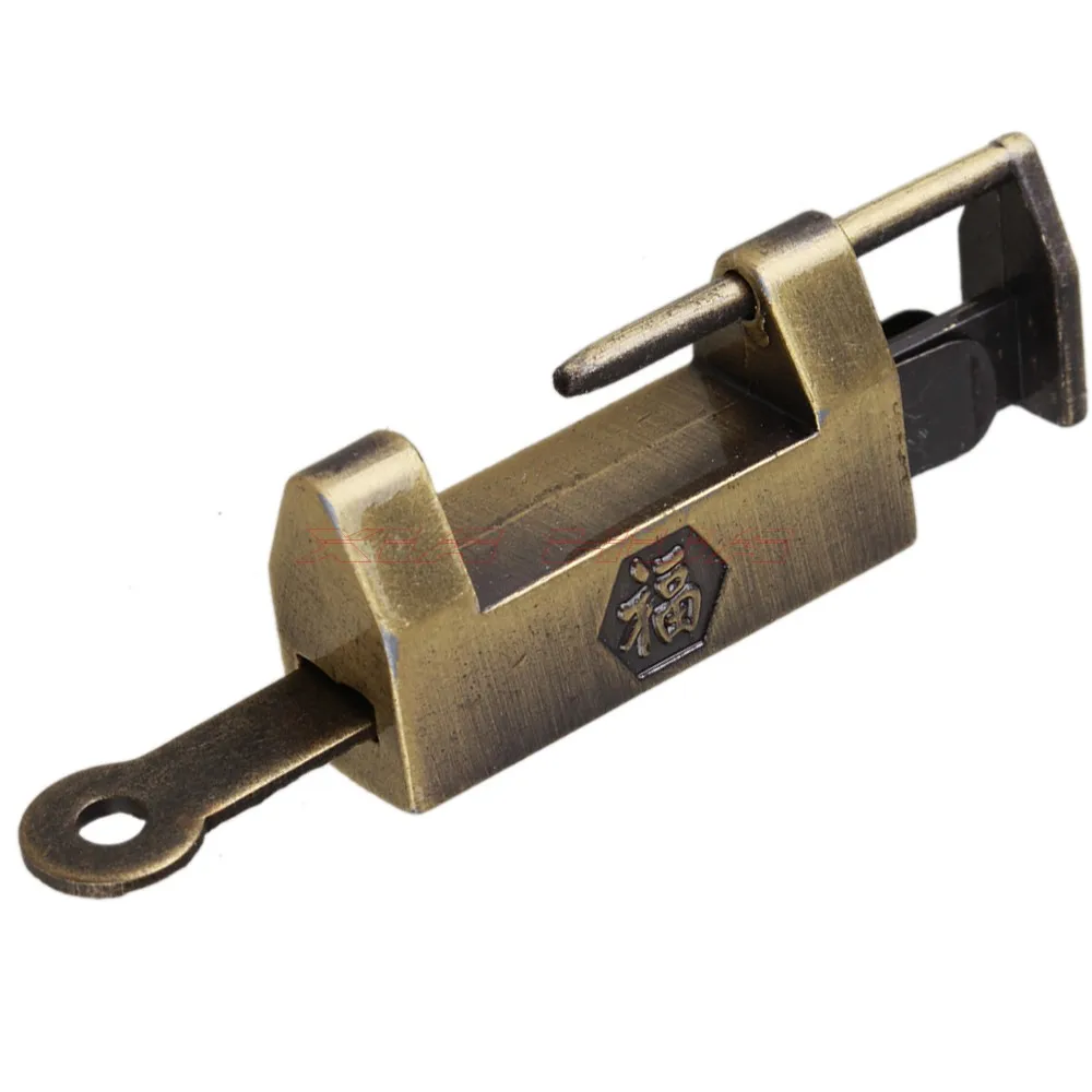 1PCSMiniBronzearchaizelockSculptureinthewordChineseantique