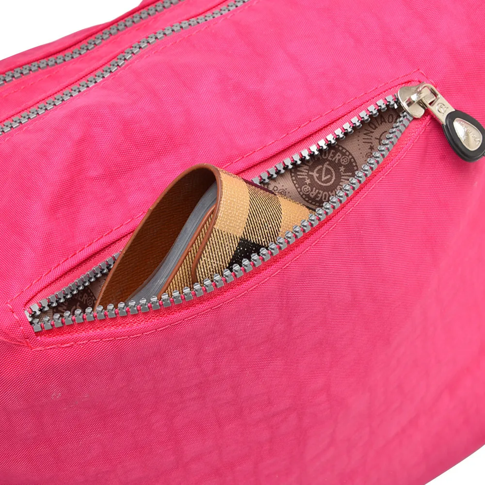 Aelicy, нейлоновая женская сумка через плечо с молнией контрастного цвета, много карманов, повседневные женские маленькие сумки на плечо, 9 цветов, дорожная сумка 1102