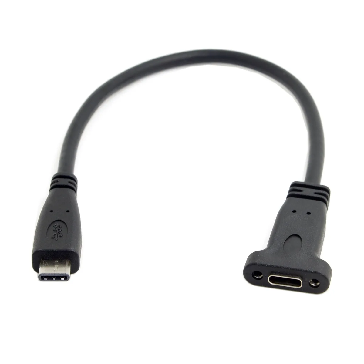 

CYDZ USB-C USB 3.1 Type C Male to Female Extension Data Cable with Panel Mount Screw Hole