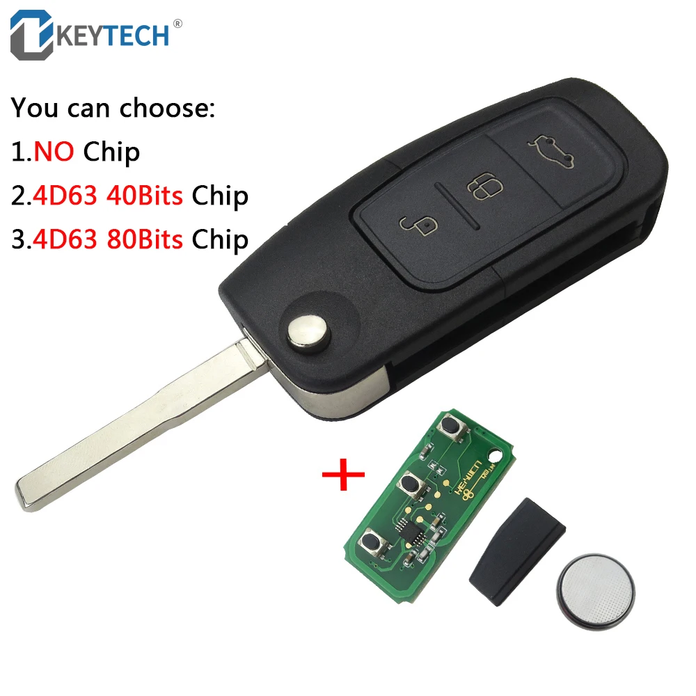 

OkeyTech Exchange 315MHz 433MHz 3 Buttons Flip Folding Remote Control Car Key for Ford and Focus 2 3 mondeo Fiesta Key Fob Case