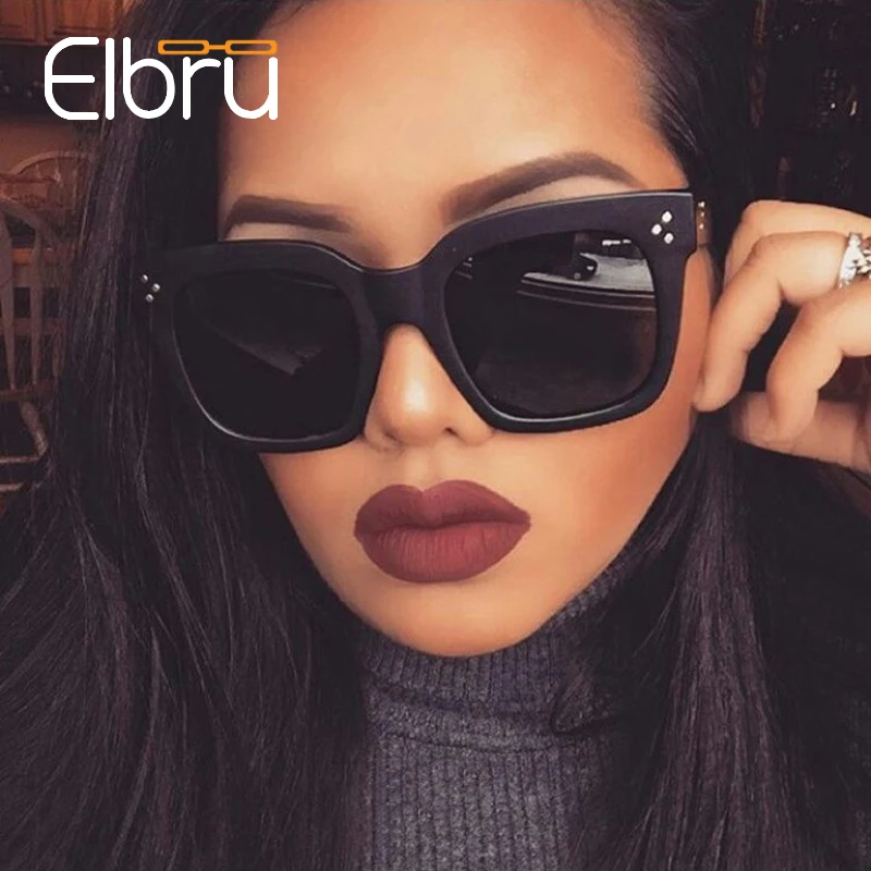 

Elbru Kim Kardashian Oversized Sunglasses Women Gradient Summer Style Classic Sun Glasses Female Male Big Frame Oculos De Sol