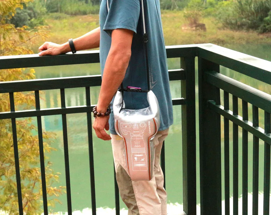 Ceny 2018 nowy wodoodporny Quakeproof Camera Lens torba wideo futerał do przechowywania PU tkaniny do Canon Nikon Sony Pentax Fujifilm lustrzanka cyfrowa