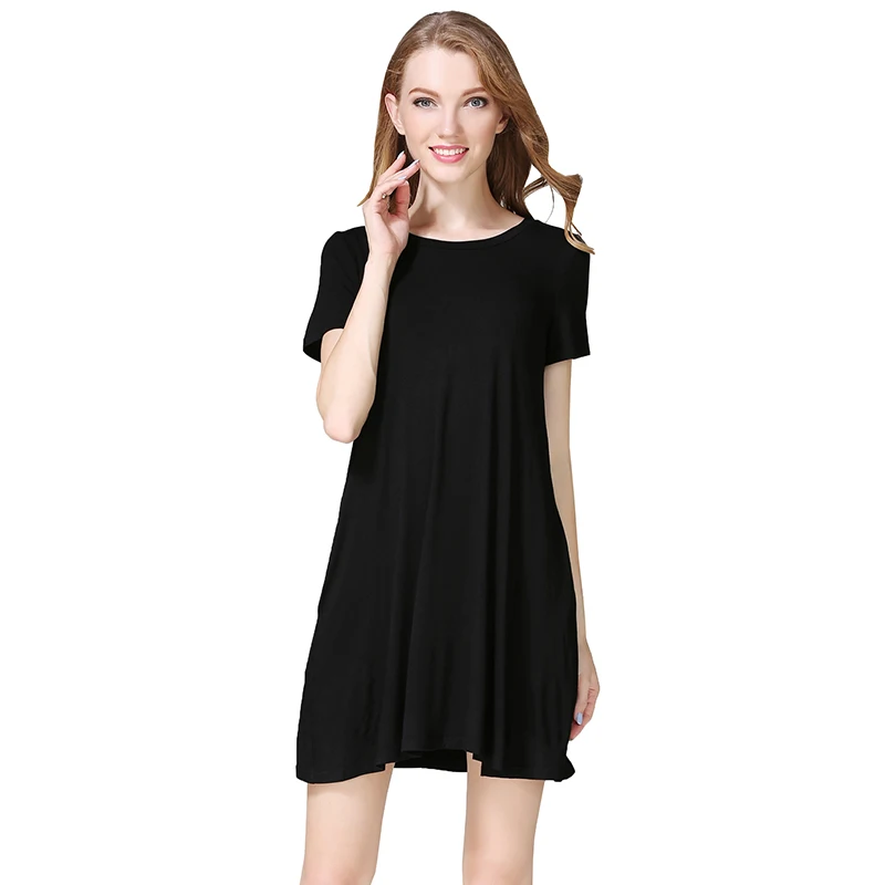 B&N Casual Loose Sexy Dress Soild Cotton Pocket Plus Size Dresses Party Sexy Dress Plus Size Elegant Short  Women Dress1313