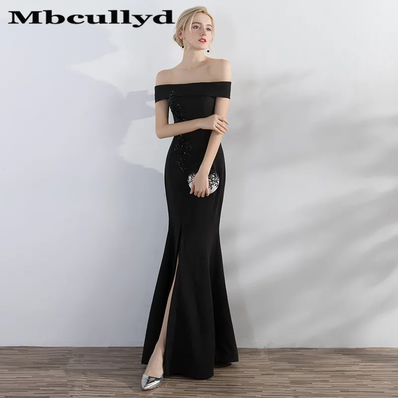 

Elegant Sexy African Black Mermaid Prom Dresses For Women 2023 Strapless High Split Vestidos de fiesta de noche With Beading