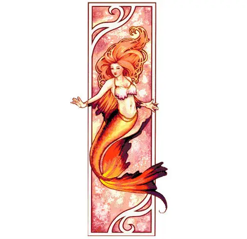

Embroidery Package High Quality Red Mermaid Cross Stitch Kits DIY Embroidery Kit Free Shipping
