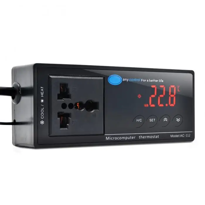 Цифровой светодиодный термостат с регулятором температуры для аквариумная рептилия AC-112 DC156