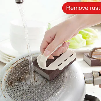 

1Pcs Strong Decontamination Clean Rub Pot Sponge Magic Eraser Multifunction Portable Removing Rust Kitchen Accessories