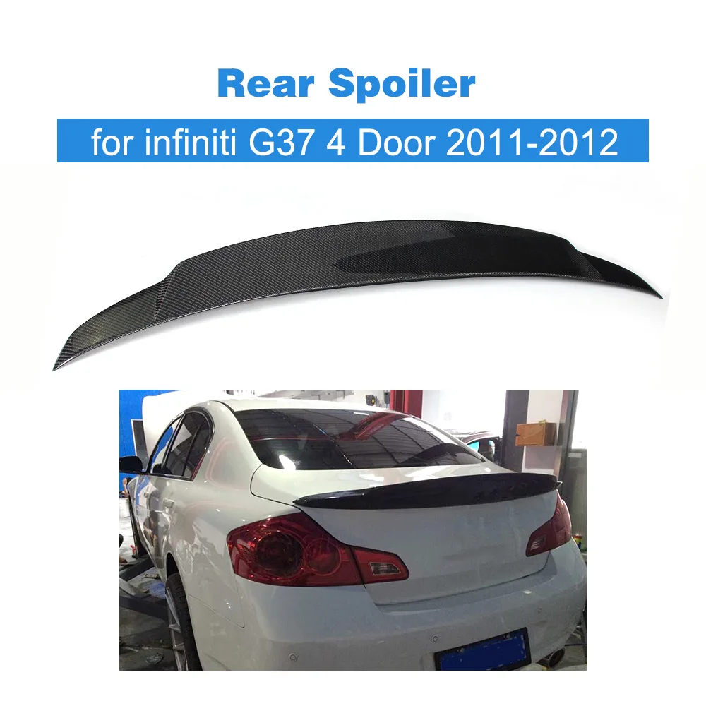 Задний спойлер для Infiniti G37 4 Двери Седан 2009 2013 G25 2011 2012 крыла из углеродного волокна