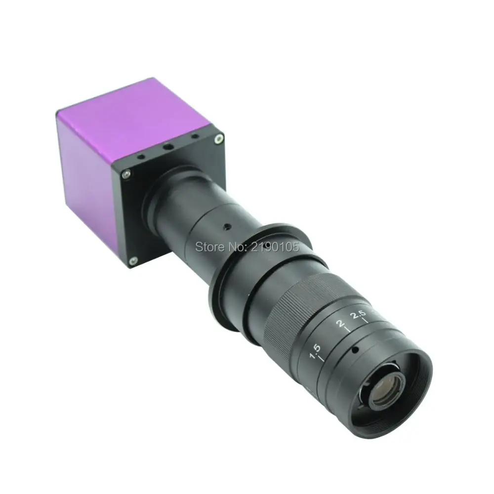 

HD 1080P Out HDMI Digital Industry Video Inspection Microscope Camera Set TF Card Video Recorde 60fps +180X C-MOUNT Zoom Lens