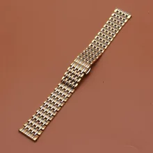 14mm 16mm 18 20 22mm Silver Two Tone Gold 316L Solid Stainless Steel Bracelet Watch Band Strap Belt fit quartz watches promotion