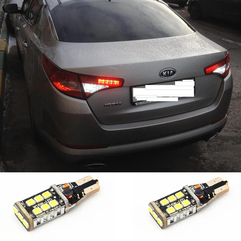 2X T15 W16W High Power 15W LED White Backup Reverse Light Bulbs For kia