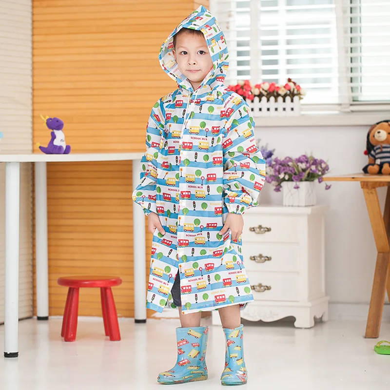 Children Raincoat Kids for Girls Boys Cute Waterproof Child Rain Coat Cover Poncho Rainwear Hooded Impermeable Kid Raincoats