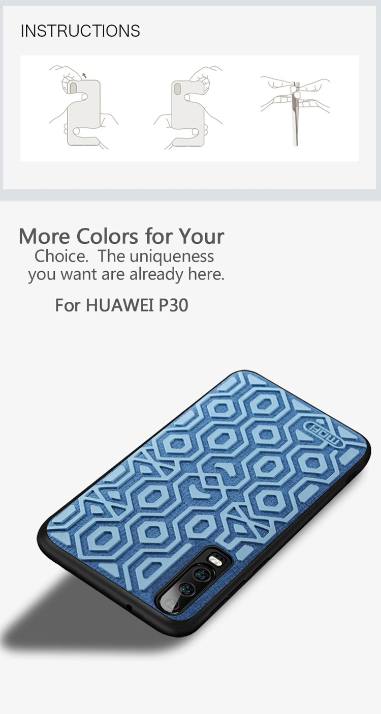 Чехол P30 для huawei P30, чехол Mofi для huawei P30 Pro, чехол для huawei P20 pro, чехол, нескользящий, нескользящий, предотвращающий падение P20, чехол