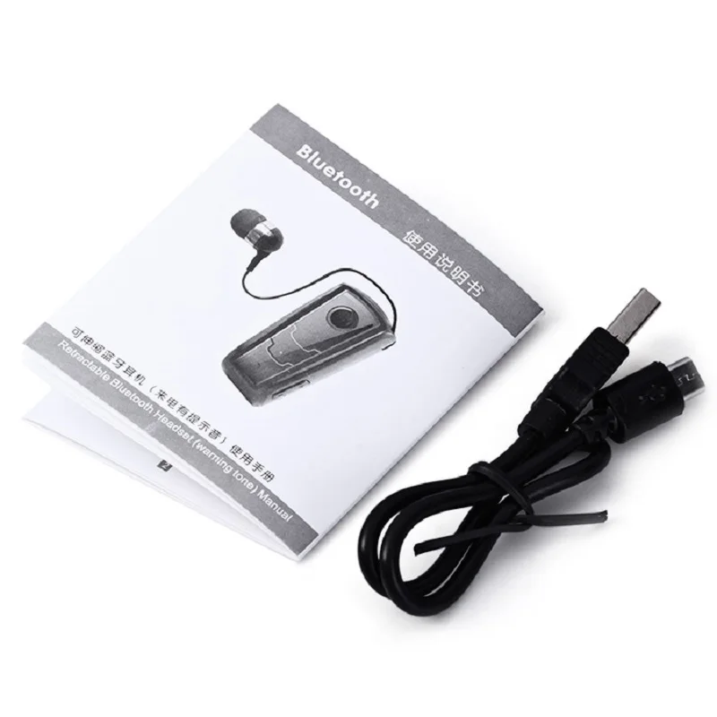 Fineblue F910 Wireless Bluetooth V4.1 Headset In-Ear Vibrating Alert Wear Earphone Retractable Clip-on Earphone For Smart Phone (5)