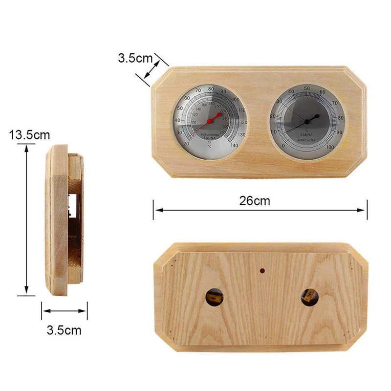2 в 1 Сауна деревянный термометр гигрометр Паровая Сауна Комнатный термометр инструмент измеритель влажности для ванной и сауны для использования в помещении