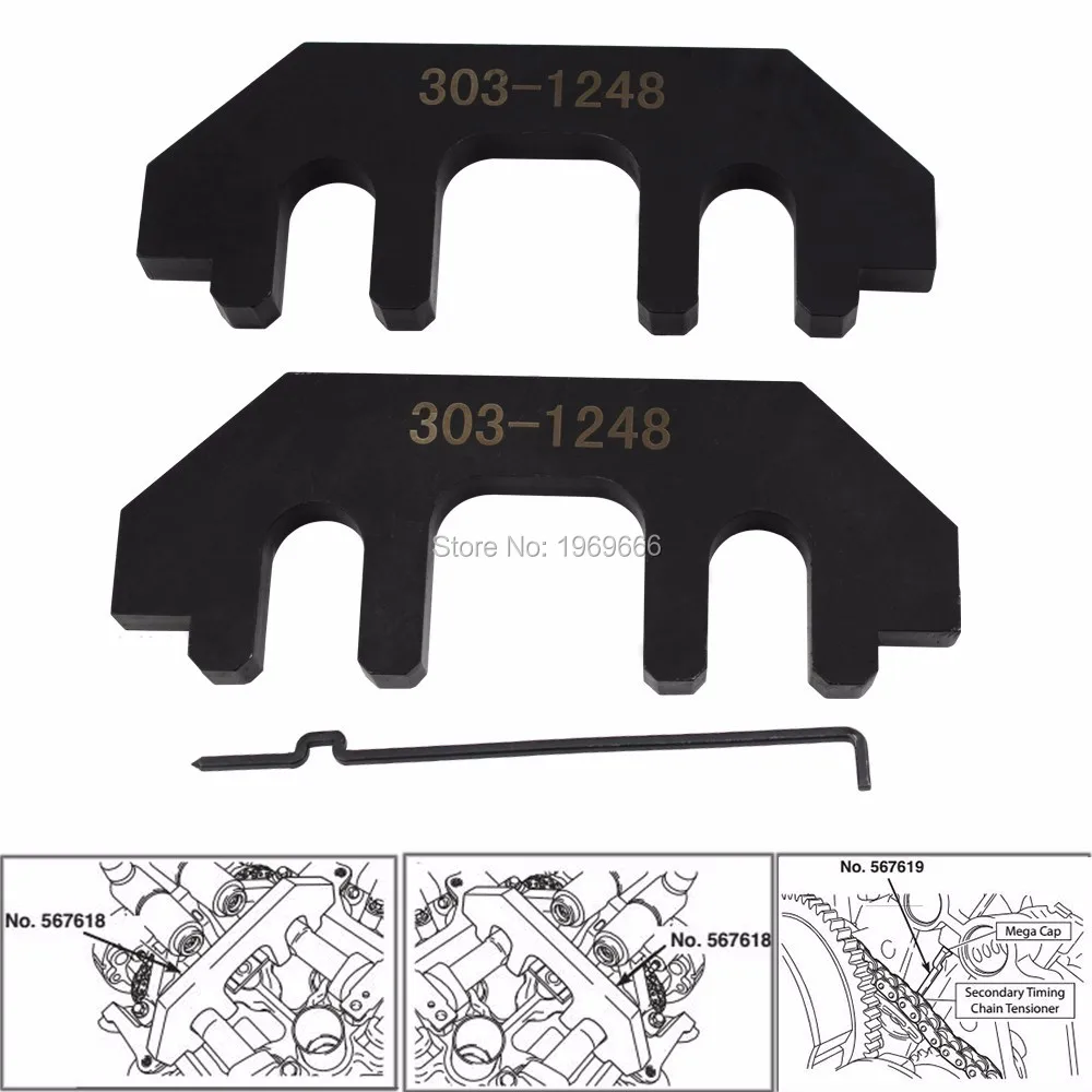 Cam Tool Holding Set Chain Tensioner Hold Down Tool for Ford 3.5L /& 3.7L 4V