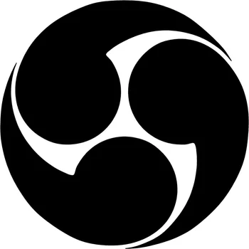

9.5cm*9.5cm Japanese Shinto Tomoye Symbol Vinyl Car Sticker Motorcycle Black/Silver S3-4875