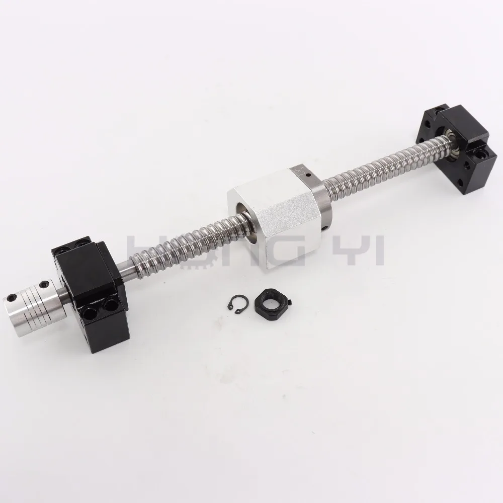 ШВП SFU1605 C7 с конца обработанной проката ballscrew 1605 шариковая гайка+ гайка Корпус+ BK12 BF12 конец поддержка+ муфта RM1605 для ЧПУ