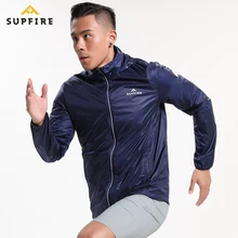 Мужская штормовка Supfire, куртки для бега, водонепроницаемая, для рыбалки, верховой езды, солнцезащитная, ветрозащитная, с длинным рукавом, трикотажная одежда для велоспорта, пешего туризма, пальто C18