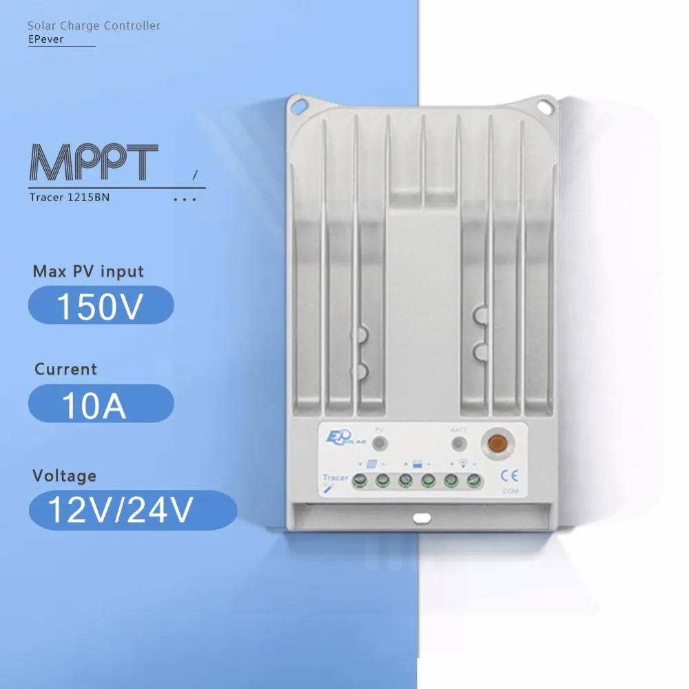 Tracer-BN Series Tracer 1215BN MPPT 10A Solar Panel Controller 130W/12V 260W/24V Solar Charge Controller with Auto Work EPEVER Tracer-BN Series Tracer 1215BN MPPT 10A Solar Panel Controller 130W/12V 260W/24V Solar Charge Controller with Auto Work EPEVER