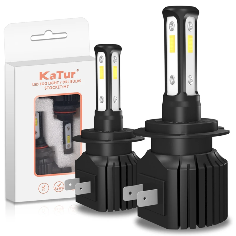 

Katur 100W Super Bright H7 H11 H16 LED Bulbs Driving Running Lights Fog Light Auto Lamp LED 6000K White High Power 3570 CSP