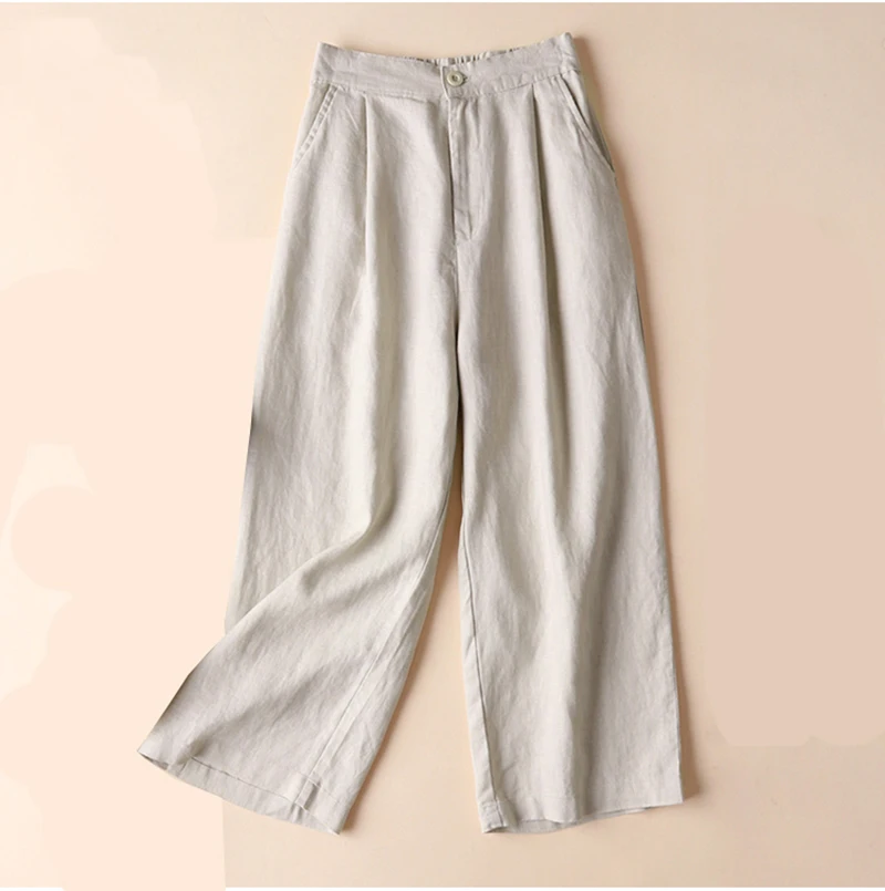 

ZYFPGS 2019 Hot Women's Nine Points Casual Pants Loose summer Women Pants Plus Size Pencil Pants Cotton leisure New offer