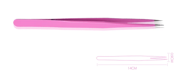1 шт. Pro изогнутая прямая нержавеющая сталь пинцет для наращивания ресниц ногтей искусство палочка для страз розовый кусачки Наборы инструментов для макияжа