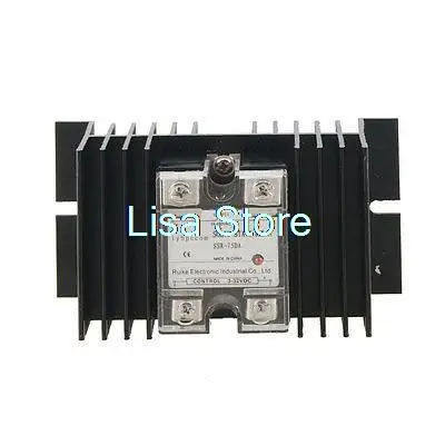 

3-32VDC / 24-480VAC Solid State Relay SSR 75 Amp w Aluminum Heat Sink