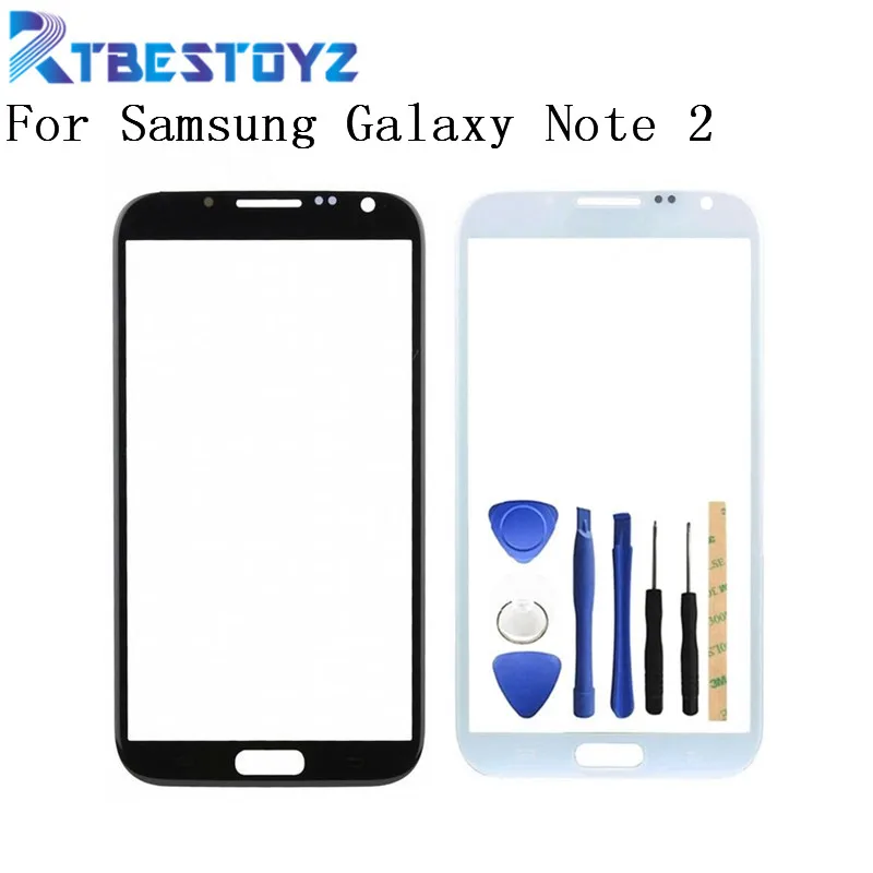 Запасная внешняя стеклянная панель RTBESTOYZ для Samsung Galaxy Note 2 N7100 | Мобильные телефоны