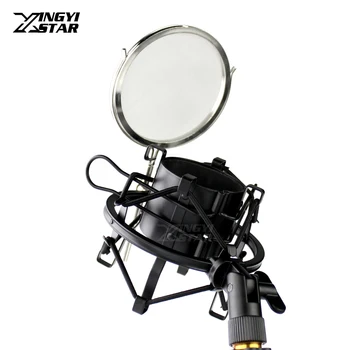 Billig Metall Shock Mount Spinne Mikrofon Windschutz Pop Filter Stehen Mic Isolation Schild Für SAMSON C01U PRO C03U C01 C03 MTR231 PC