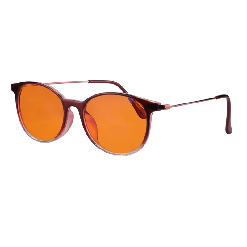 Женские очки с защитой от синего излучения, компьютерные очки UV400, устойчивые к излучению очки для компьютерных игр, очки ночного видения - Цвет оправы: SH015C6 orange lense