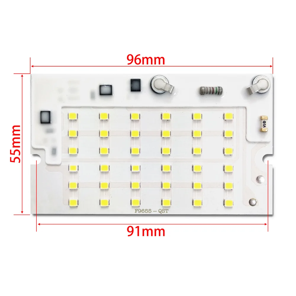 10 шт./лот светодиодный SMD чип 10 Вт 20 Вт 30 Вт 50 Вт 100 Вт AC220V с умным IC 2835 светильник Бисер для DIY прожектор светильник наружная лампа