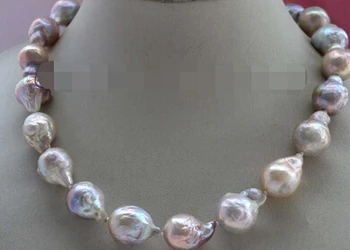 

free shipping Multicolor Baroque Edison Reborn Keshi Pearl necklace