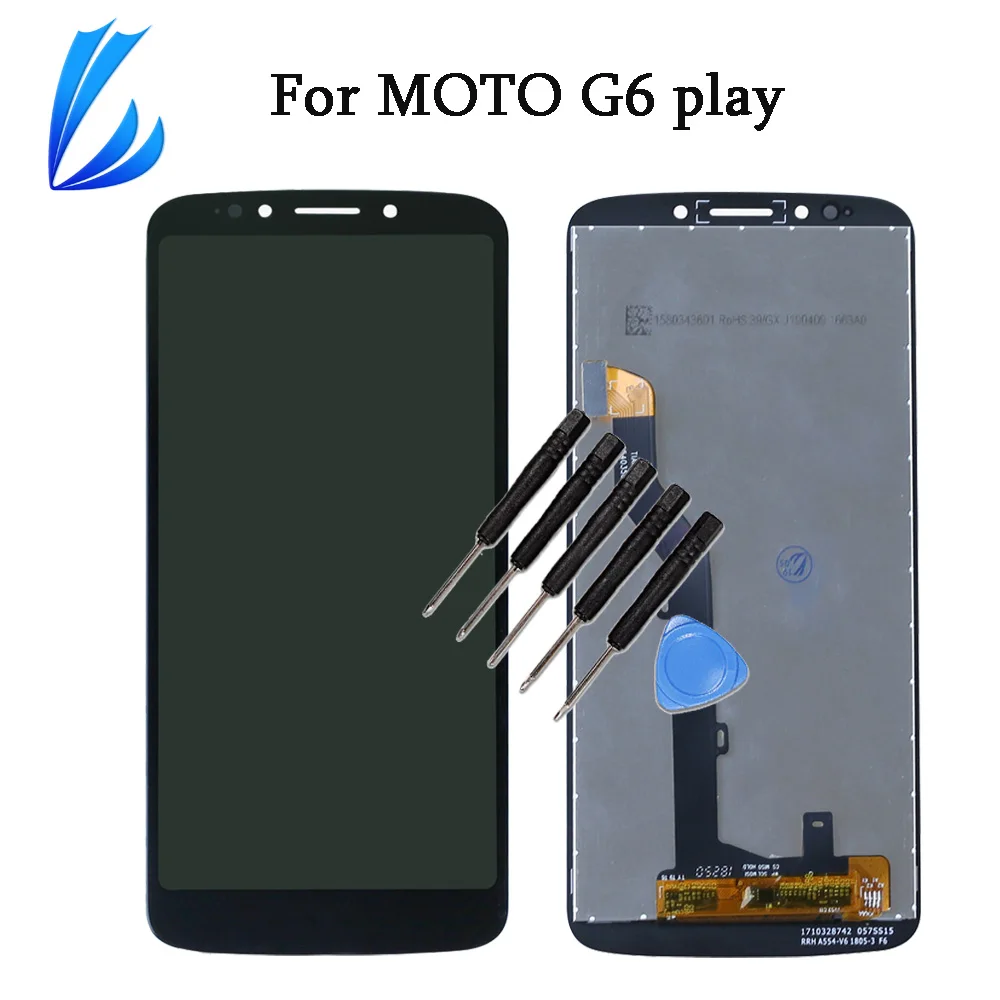 

LL TRADER Screen Replacement For Motorola Moto G6 Play LCD Touch Display Panel Mobile Phone LCD Assembly Digitizer No Dead Pixel