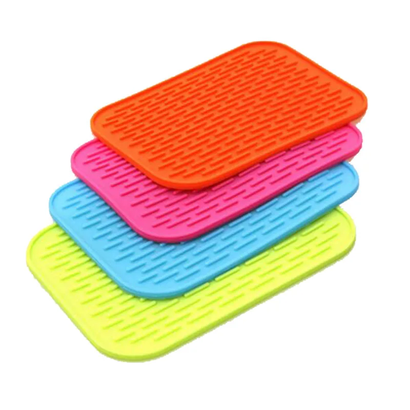 insulation mats heat pad Rectangle non slip soft silicone table pads C