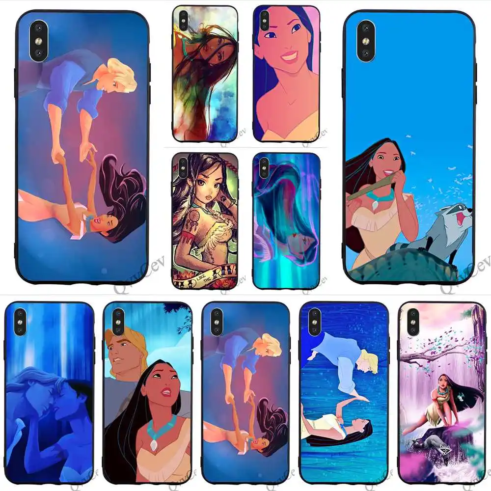 

Hybrid Pocahontas Phone Cover for iPhone 6 Case 7 XR X 8 Plus 5 6S 5S SE Xs Max Cases Back