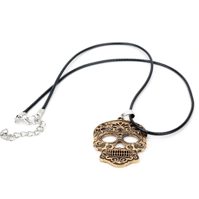 Dongsheng Мода Классический Мексиканский сахар, Череп, ожерелье День мертвых Скелет Кулон ожерелье мужские очаровательные подарочные украшения