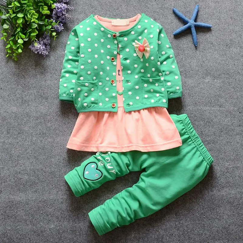 Коллекция года, весенне-осенняя одежда для маленьких девочек костюм с длинными рукавами для маленьких девочек брендовый дизайнерский спортивный костюм комплекты из 3 предметов